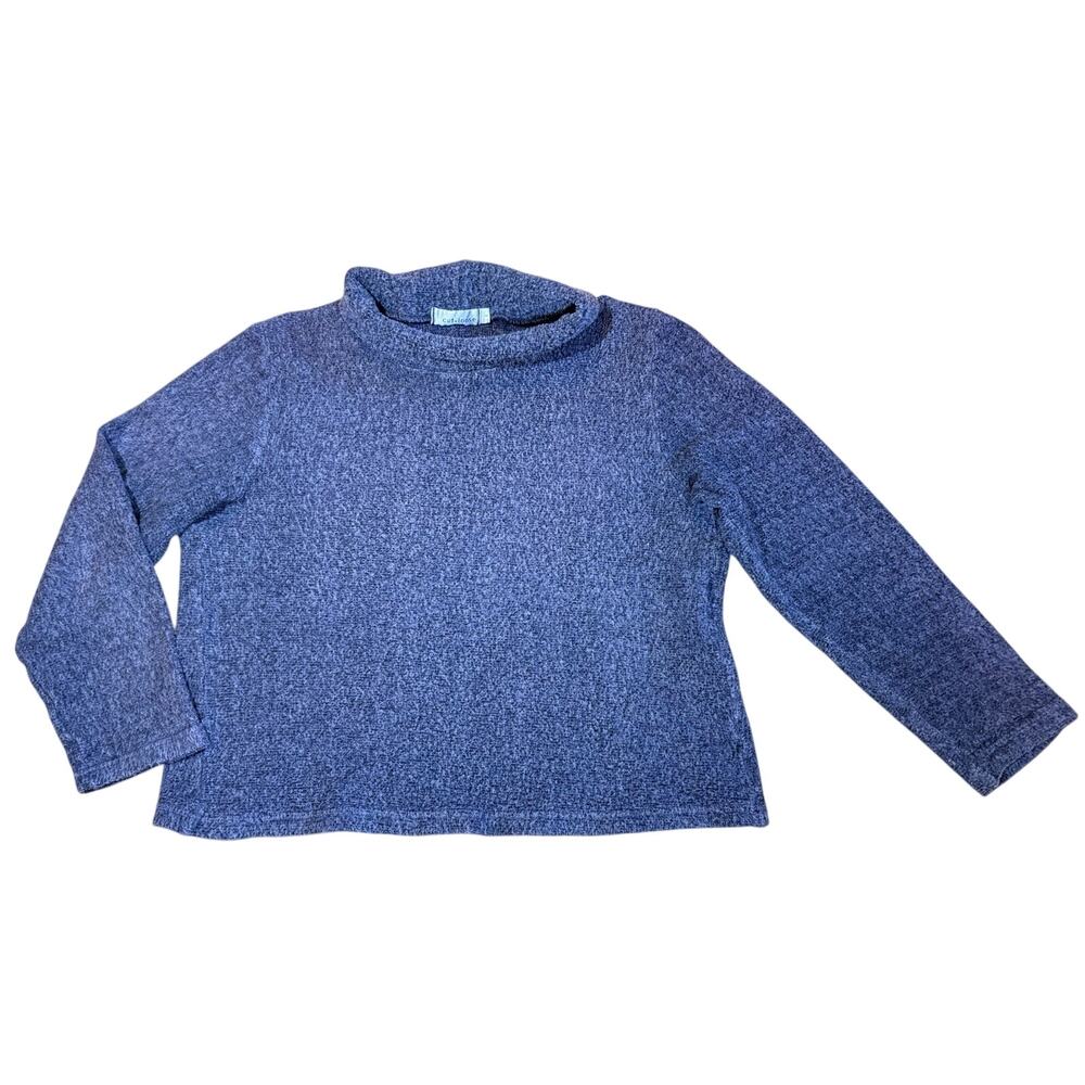 Cut•Loose Women’s Sz Lrg Long Sleeve Sweater Mock Turtle Neck Warm Cozy Winter